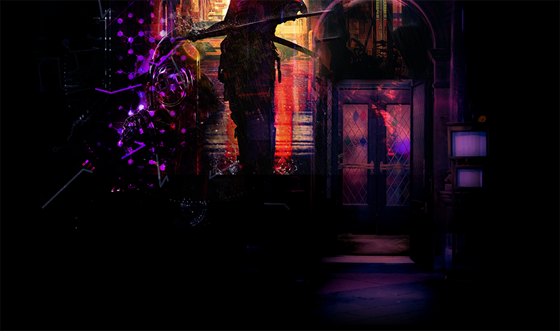 Cyberpunk Backdrop Blend